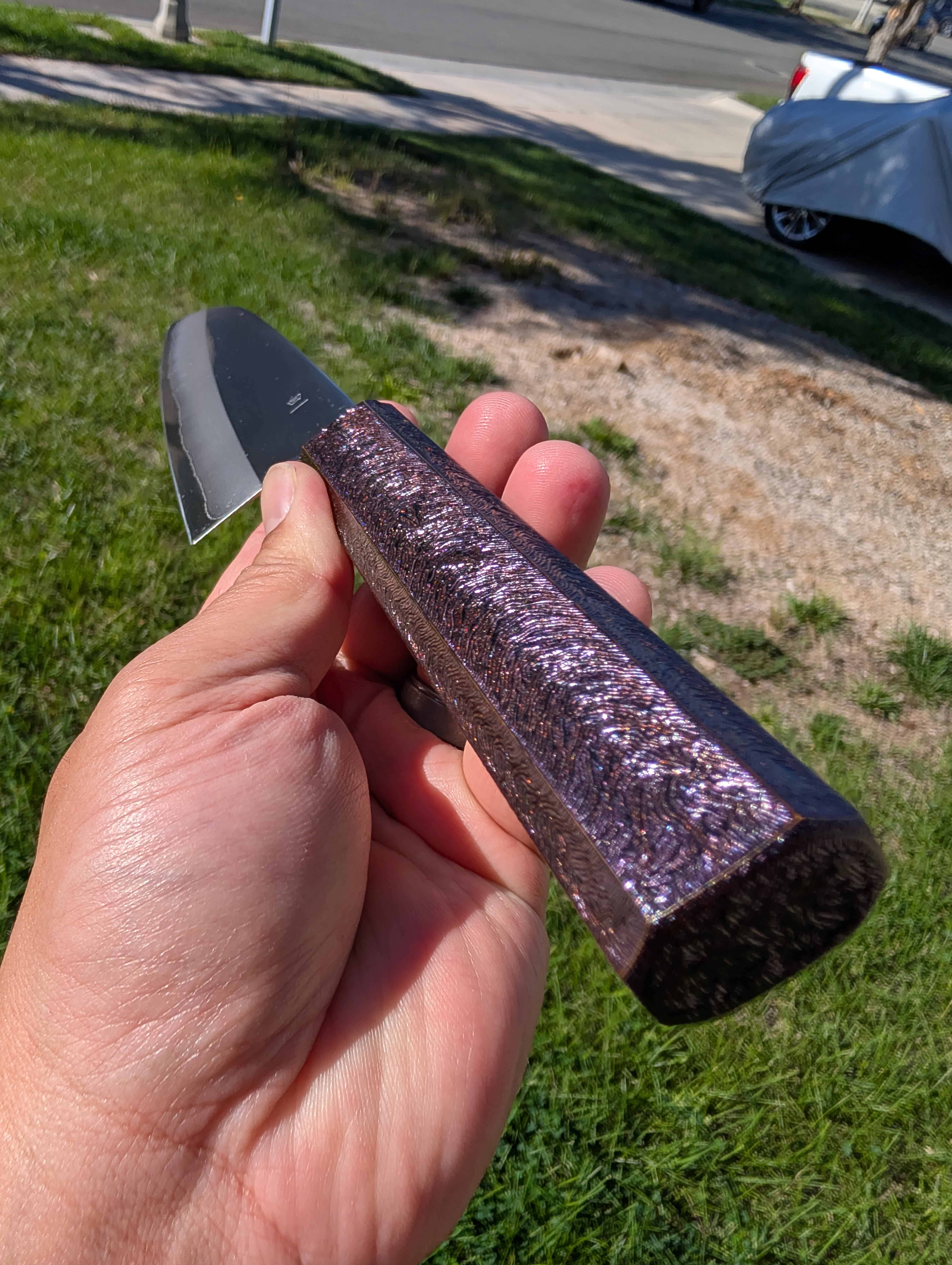 Tsunehisa Shirogami Santoku thumbnail 5